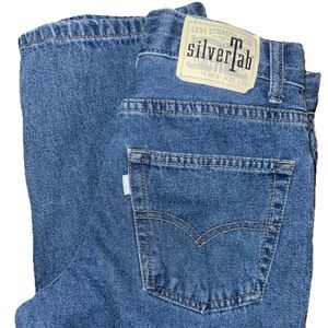 Vintage kids Levi’s Silvertab Baggy 90s Denim Jeans Rare Youth 14 Y2k Stay Loose